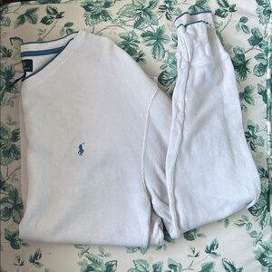 Polo by Ralph Lauren White Sweater with Blue Accents